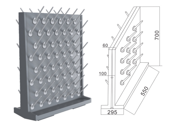 實驗室PP滴水架 大滴水架雙面108支